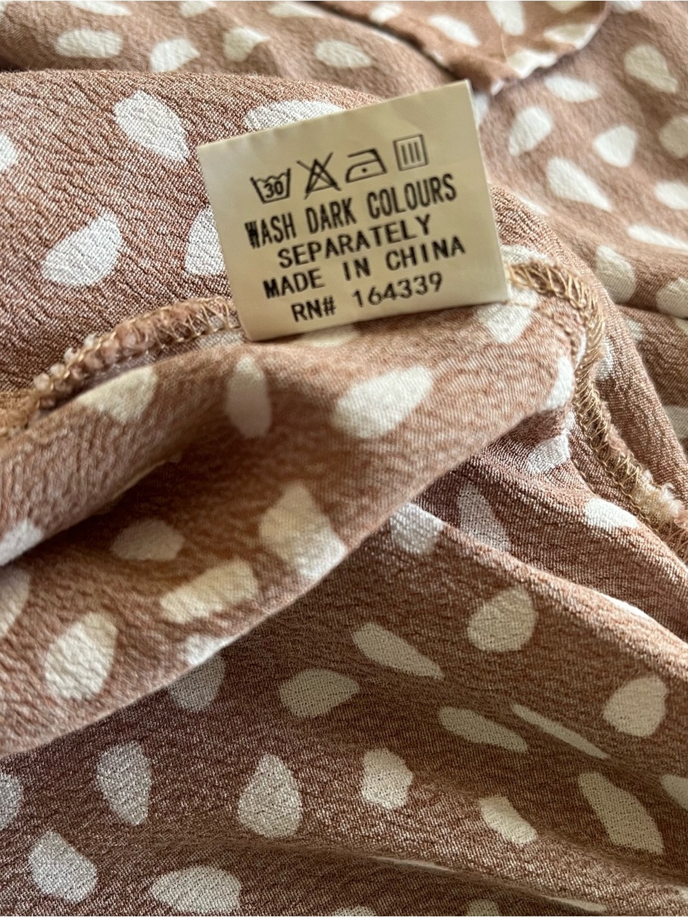 Franklin Print Puff Sleeve Midi Dress Mocha Size 2 - Picture 15 of 15